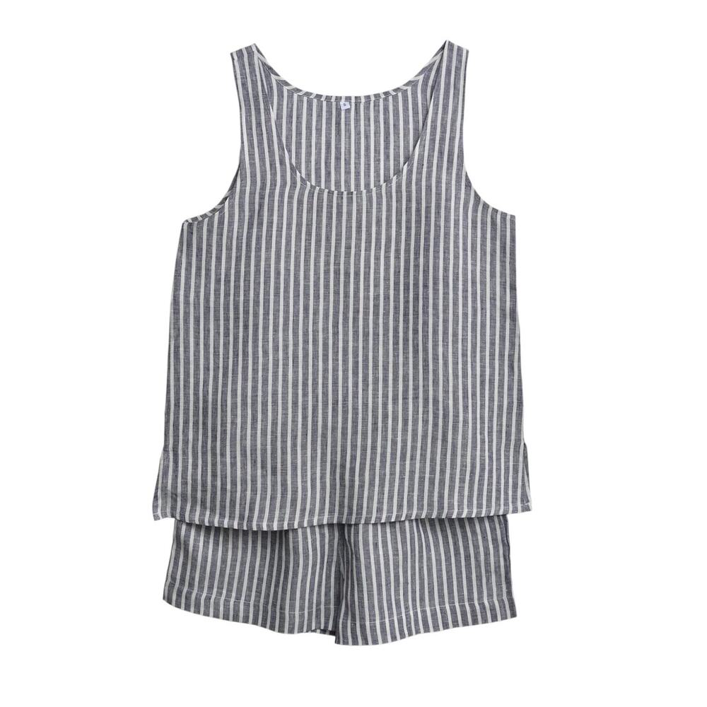 Striped Gray Pajama Set